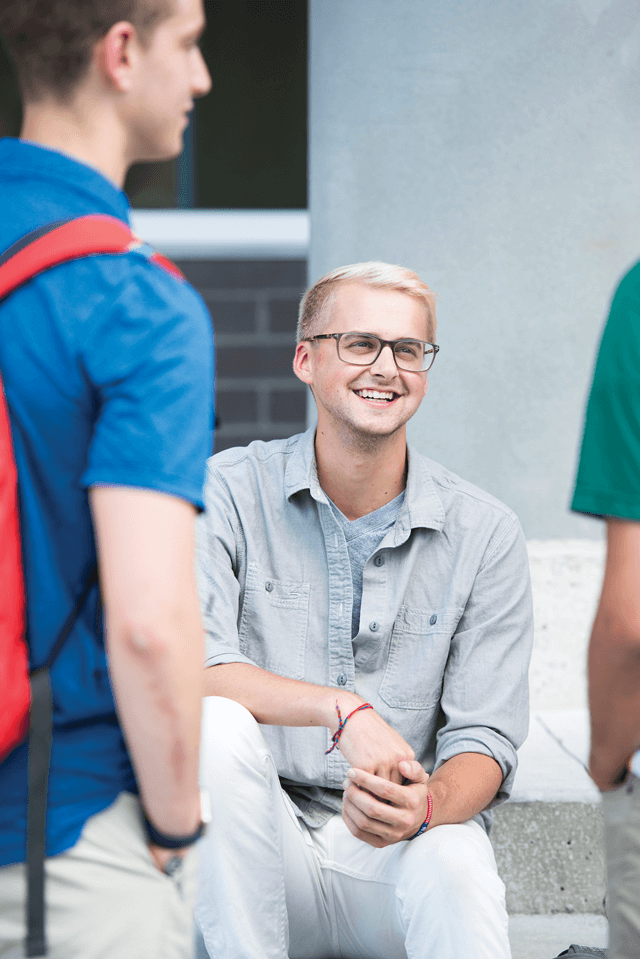 undergrad students outdoors